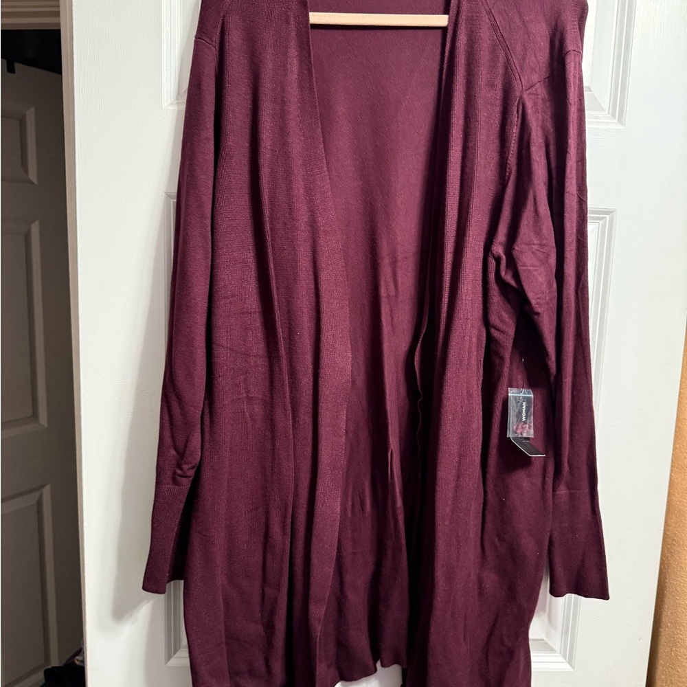 Worthington Deep Burgundy Cardigan